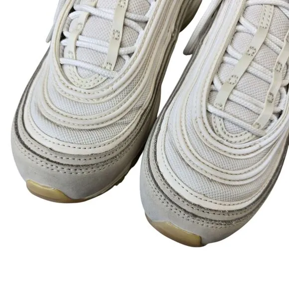 Nike Women's 8.5 Air Max 97 Summit White Beige Pink Shoes Sneakers