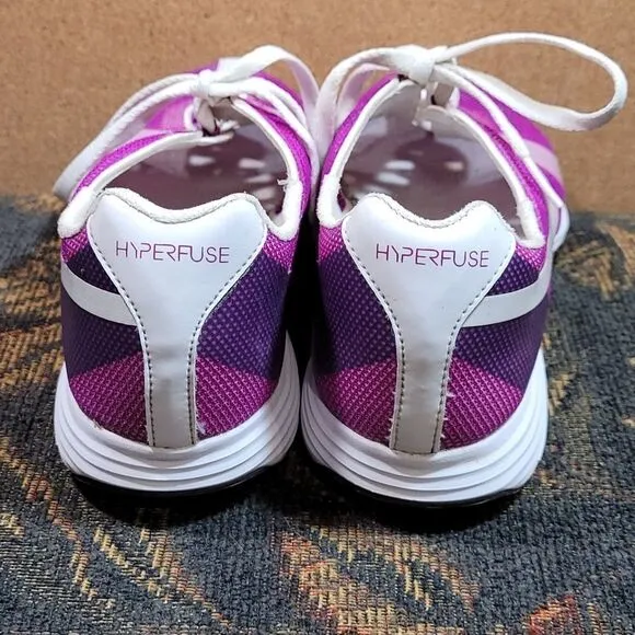 Nike Women's Purple and White Hyperfuse Mesh Golf Shoes- Size 8.5