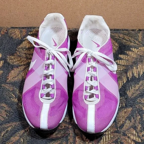 Nike Women's Purple and White Hyperfuse Mesh Golf Shoes- Size 8.5