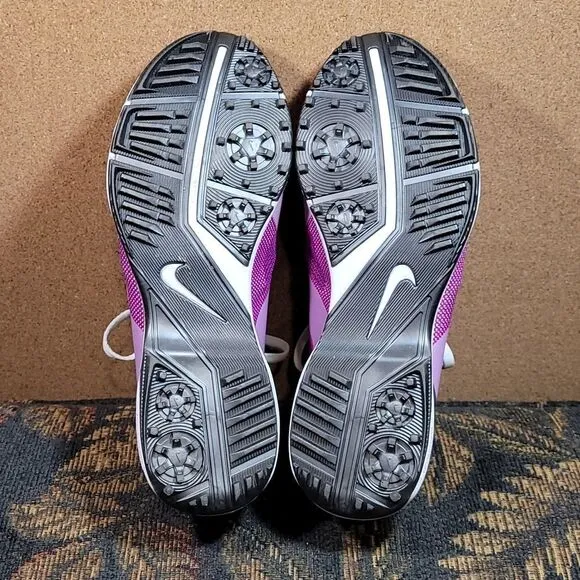 Nike Women's Purple and White Hyperfuse Mesh Golf Shoes- Size 8.5