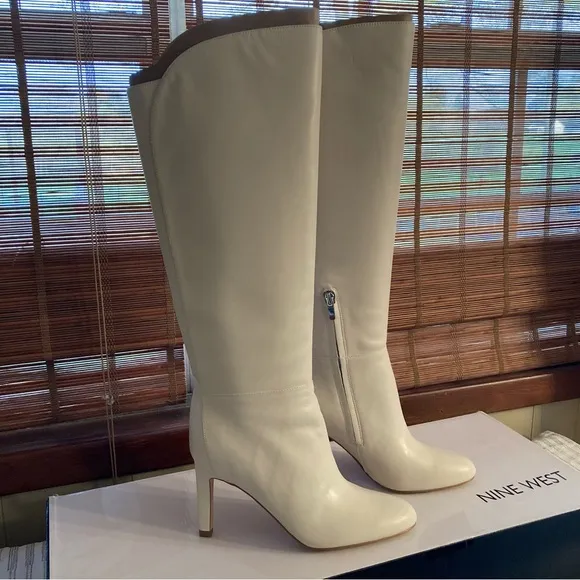 Nine West Women's White Knee-High Boots