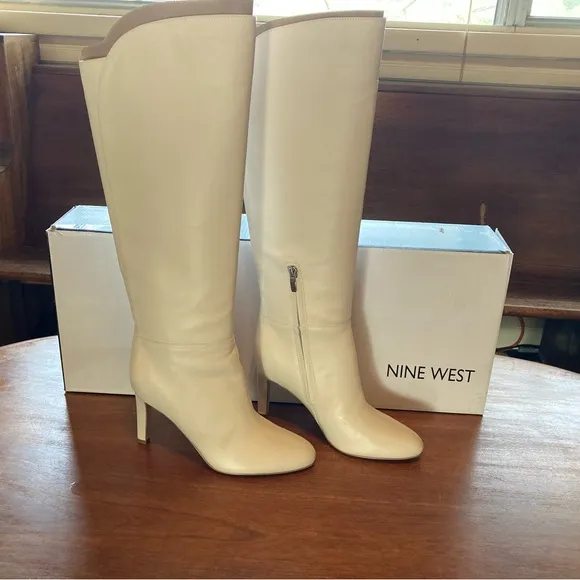 Nine West Women's White Knee-High Boots