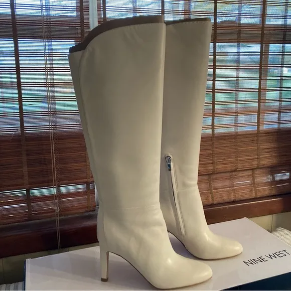 Nine West Women's White Knee-High Boots