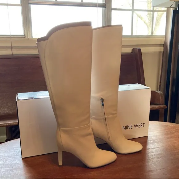 Nine West Women's White Knee-High Boots