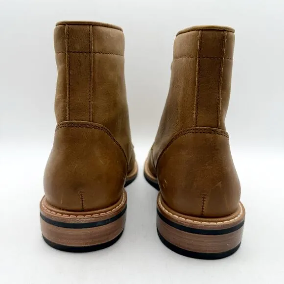 Nisolo Womens Amalia Boot US 7.5 EU 38 Brown Leather Water Resistant NIB