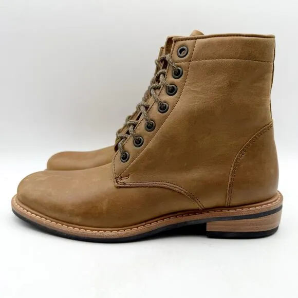 Nisolo Womens Amalia Boot US 7.5 EU 38 Brown Leather Water Resistant NIB