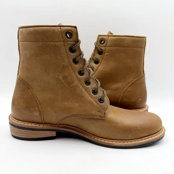 Nisolo Womens Amalia Boot US 7.5 EU 38 Brown Leather Water Resistant NIB