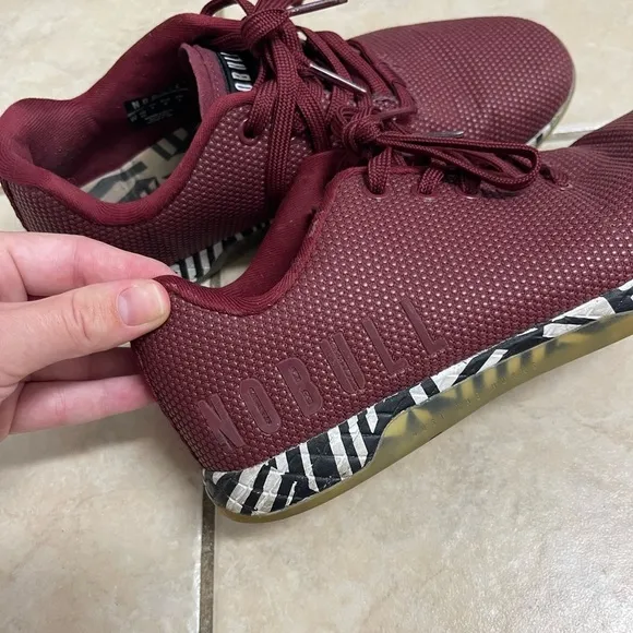 NOBULL Cabernet Zebra Trainer shoes Superfabric Size women's 8.5