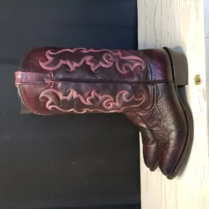 Nocona Smooth Ostrich Cowboy Boots in Oxblood - Men's size 9.5 D
