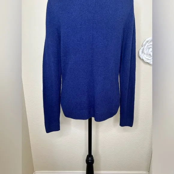 NTM: Vineyard Vines Nautical Anchor Navy &amp; White Lambswool,Cashmere Sweater Sz S