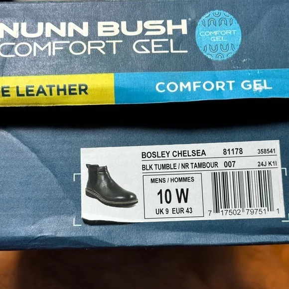 Nunn Bush Bosley Chelsey Boot Size 10W