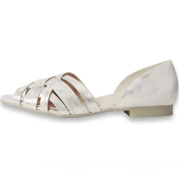 NWB $338 Paul Green Lucia Metallic Leather Shoes Size 6 U.S. (Bin 45)