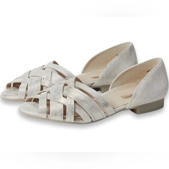 NWB $338 Paul Green Lucia Metallic Leather Shoes Size 6 U.S. (Bin 45)