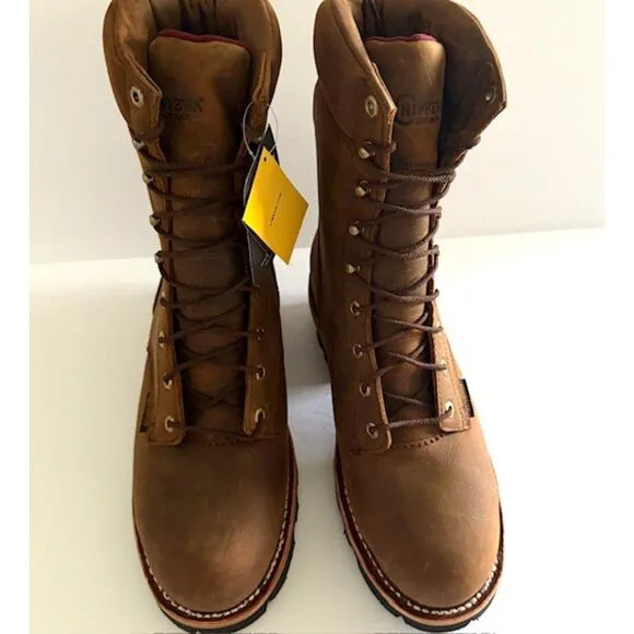 NWB Chippewa Super Dna 9&quot; Waterproof Steel Toe Logger Bay Apache Boots Sz 12E