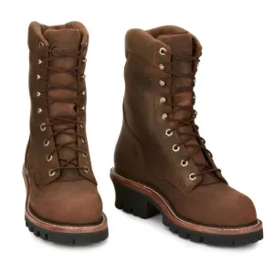 NWB Chippewa Super Dna 9&quot; Waterproof Steel Toe Logger Bay Apache Boots Sz 12E
