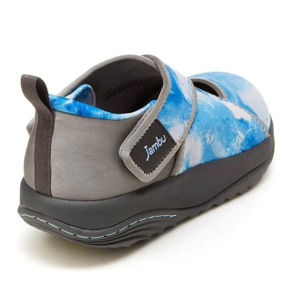 NWB Jambu Millie Wide Rocker Sneaker Shoe Blue &amp; White Tie Dye - Size: 12 &amp; 6.5