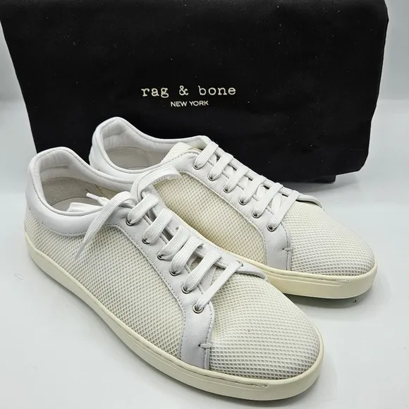 NWB Rag and Bone kent lace up sneakers off white mesh size 39.5