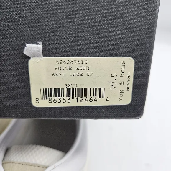 NWB Rag and Bone kent lace up sneakers off white mesh size 39.5