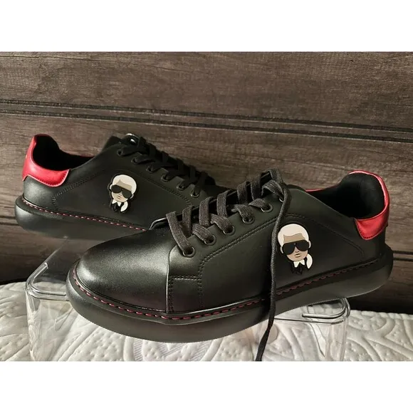 NWOB KARL LAGERFELD PARIS Men's SHOES 12 M Phylon Sole Leather Sneaker LIGHT