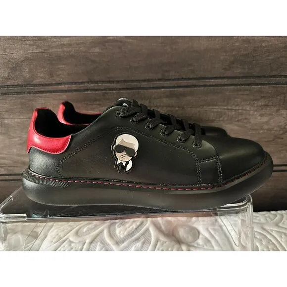 NWOB KARL LAGERFELD PARIS Men's SHOES 12 M Phylon Sole Leather Sneaker LIGHT