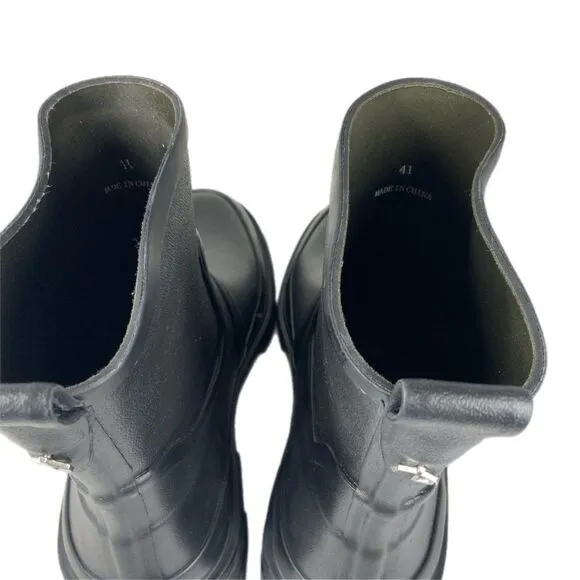 NWOB rag &amp; bone Shiloh Chunky Heel Rubber Ankle Rain Boots Size 41