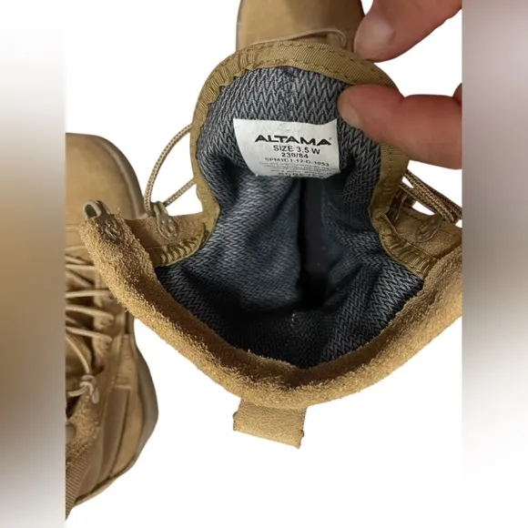 💙💙🌼NWOT Altama Military Army Combat Boots. Tan Coyote Hot Weather Vibram