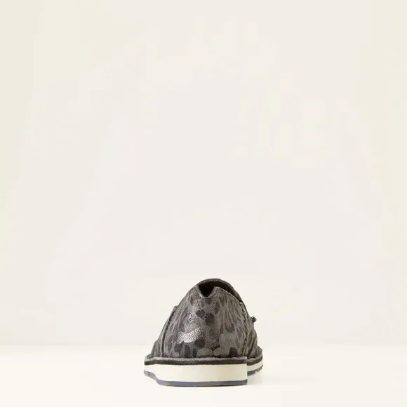 NWOT Ariat Cruiser Shoes Women’s Dark Shadow Gray Leather Slip On Boat metallic