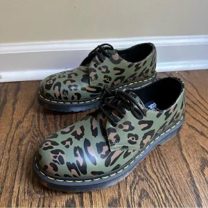 NWOT Dr Martens 1461 Distorted Leopard Print Oxford Shoes