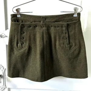 💚NWOT green Vintage Abercrombie &amp; Fitch wool blend mini, size Medium