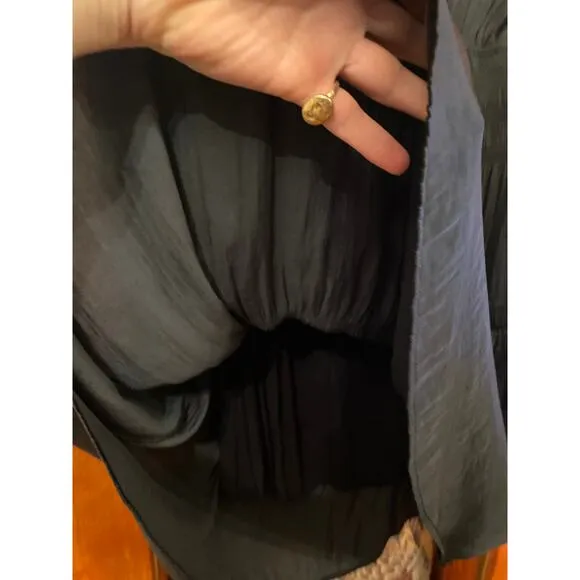 NWOT Sexy Grade &amp; Gather Stunning Long Sleeve Satin Mini Dress Small