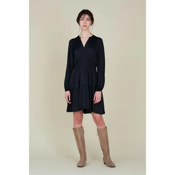 NWOT Sexy Grade &amp; Gather Stunning Long Sleeve Satin Mini Dress Small