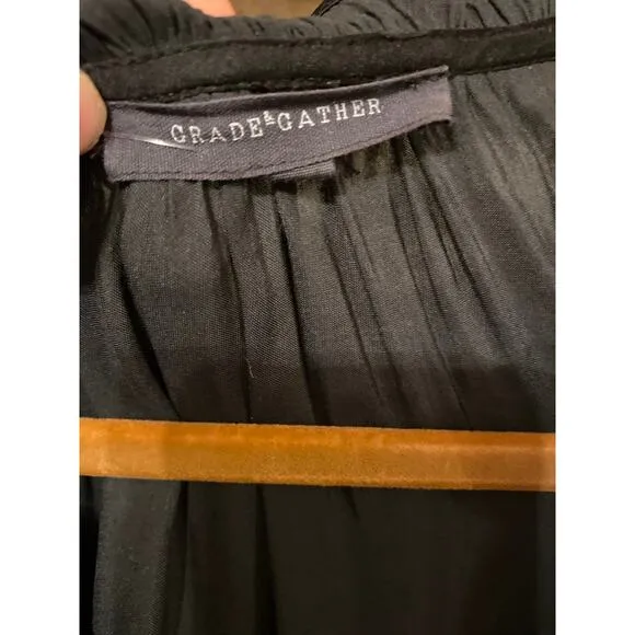 NWOT Sexy Grade &amp; Gather Stunning Long Sleeve Satin Mini Dress Small
