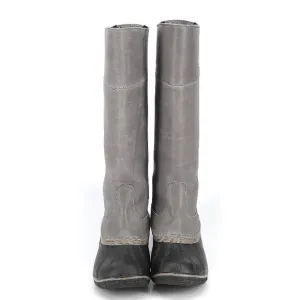 NWOT Sorel SlimPack Gray Leather Knee-High Boots 8.5