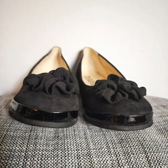NWOT Waldläufer Black Suede/Leather Heeled Slip On Shoes, EU 5.5