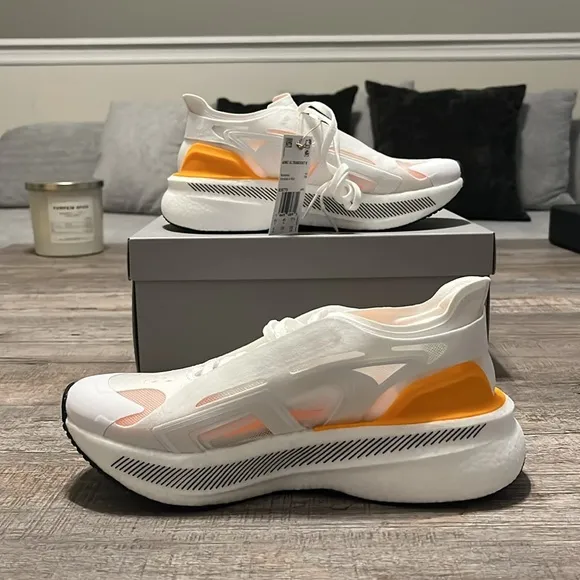 NWT Adidas by Stella McCartney Ultraboost 5 Shoes - White/Orange - IE8770