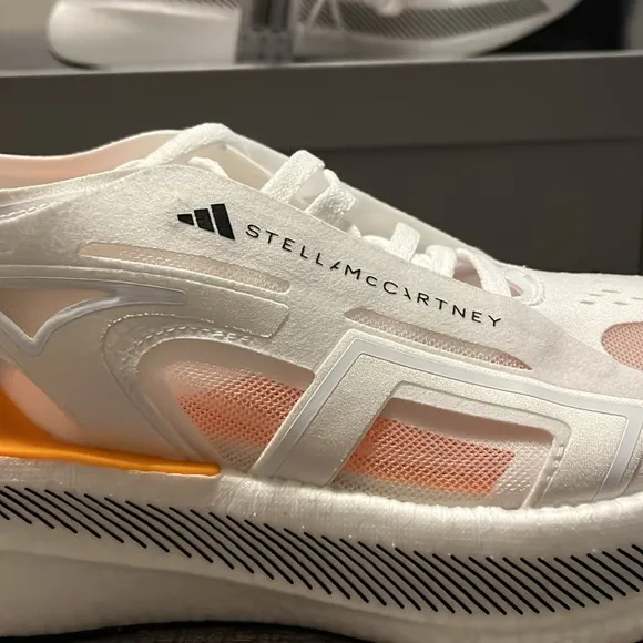 NWT Adidas by Stella McCartney Ultraboost 5 Shoes - White/Orange - IE8770