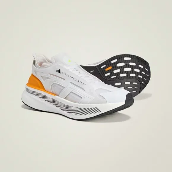 NWT Adidas by Stella McCartney Ultraboost 5 Shoes - White/Orange - IE8770