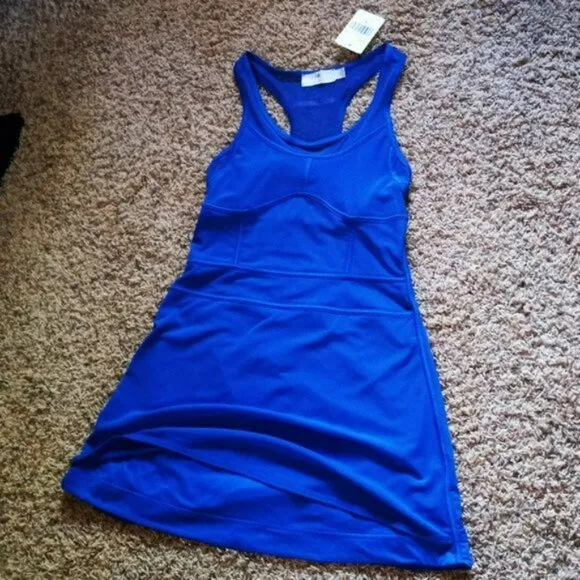 NWT ADIDAS Stella McCartney Blue Tennis Dress w/ Bra skirt XS