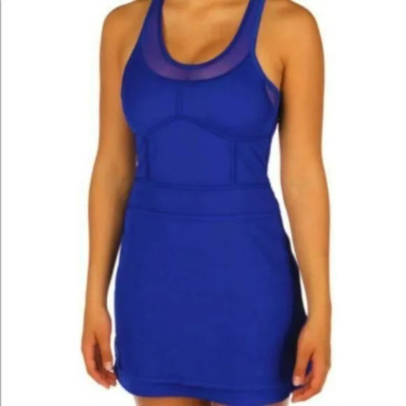 NWT ADIDAS Stella McCartney Blue Tennis Dress w/ Bra skirt XS