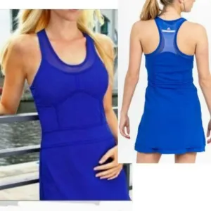 NWT ADIDAS Stella McCartney Blue Tennis Dress w/ Bra skirt XS
