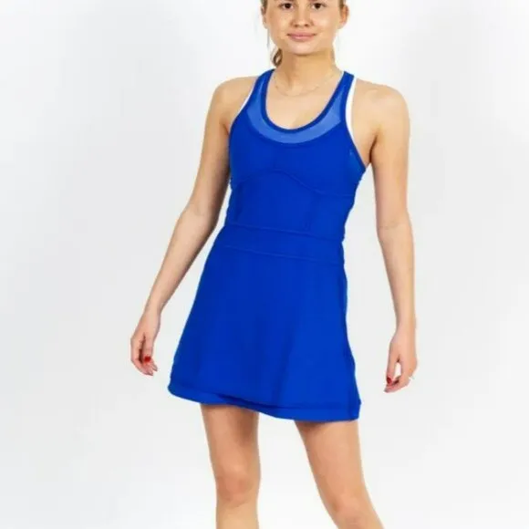 NWT ADIDAS Stella McCartney Blue Tennis Dress w/ Bra skirt XS