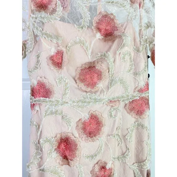 NWT Adrianna papell spring bloom embroidered Sheath dress, Size‎ 6