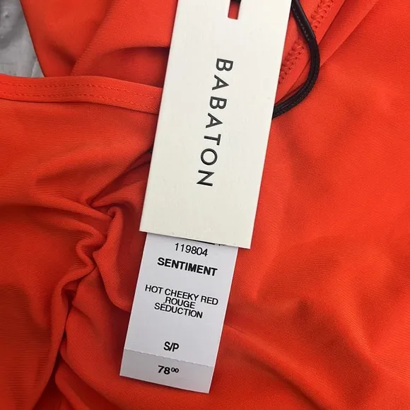 NWT Aritzia Babaton color Hot Cheeky Red Sentiment Dress