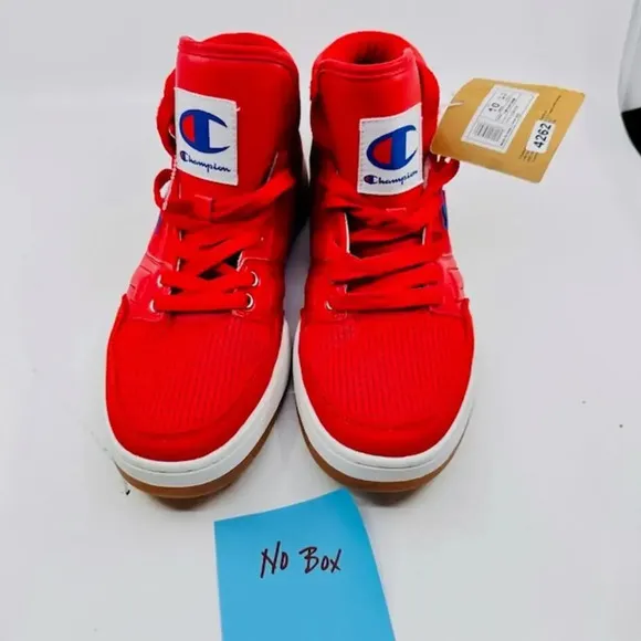 NWT Champion 3 On 3 SP Basketball Shoes High Top Lace Up Mesh Red Mens Size 10M
