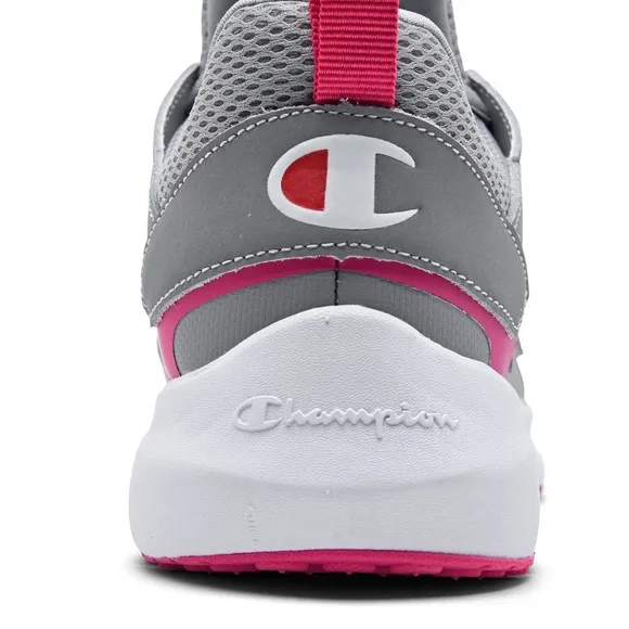 NWT-Champion® Ripple A Kids' Sneakers-Style:RIPPLE A-Color:Grey/Fuchsia.