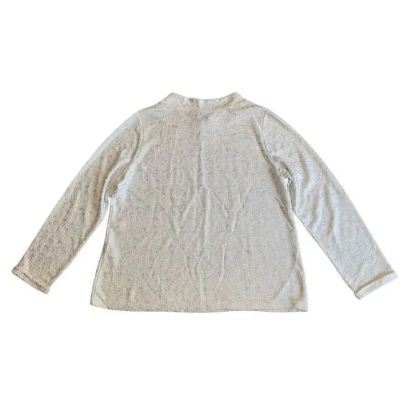 NWT Chico's Womens Shine Bright Pullover Top in Antique White Size 3 (XL)