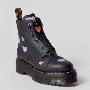NWT! DR MARTENS Sinclair Leather Heart Platform Boots!
