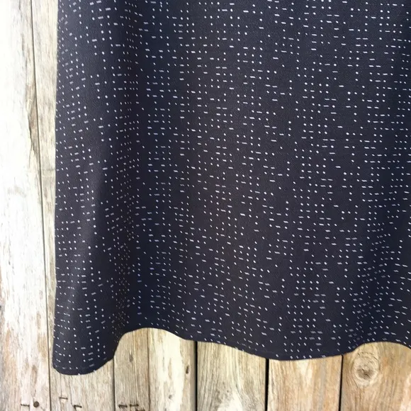 NWT Eileen Fisher Morse Code Shift Dress Tencel Lyocell Viscose Graphite Gray XS