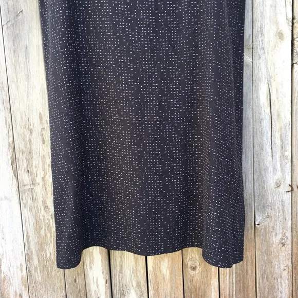 NWT Eileen Fisher Morse Code Shift Dress Tencel Lyocell Viscose Graphite Gray XS