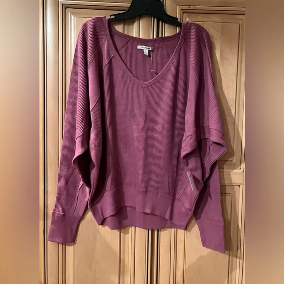 NWT Free People Santa Clara Oversized Thermal Shirt